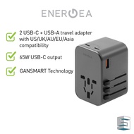 ENERGEA Travel World GaN 65 1A2C Adapter - Gunmetal (65W)