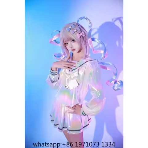 Game Cosplay Costume Full Set of Clothing Sailor Suit Jk Uniform Laser Color Skirts Party Clothing