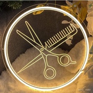 Featured LED Neon Lights Hair Salon Barber Shop Creative Luminous Word Sign Billboard Popular Custom