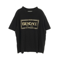 FENDI × VERSACE FENDACE 聯名款美杜莎刺繡T卹，純棉材質，黑色，二手男款，L碼
