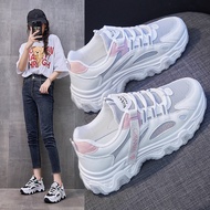 Ready Stock Women's Platform Sneakers White Shoes Mesh Chuck Sneaker Korean Shoes