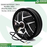Dinamo bldc 10inch 48v 1000w-2000w electric scooter hub motor ring10"