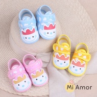 Mi Amor 0 - 24 months Cartoon Baby shoes for Boys and Girls, hook and loop fasteners soft shoes & fl