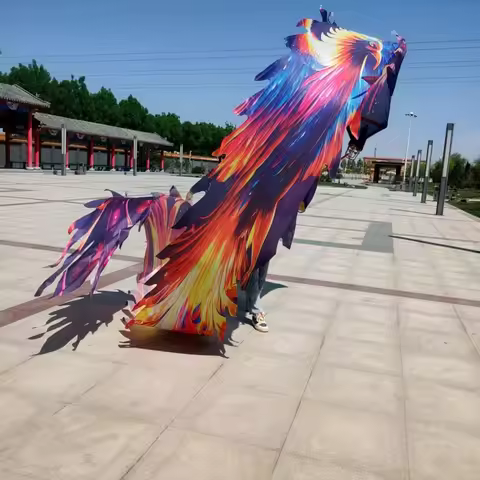 6/8m Phoenix Dragon Dance Products For Adults Beginner Fitness Dragon Tail Accessories Silk Ribbon