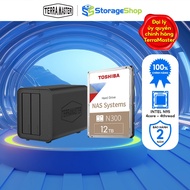 Combo TerraMaster F2-424 NAS network hard drive + 1 Toshiba N300 3.5inch HDD - Storage Shop