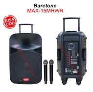 Speaker Portable Baretone Max-15MHWR include 2 Mic Wireless