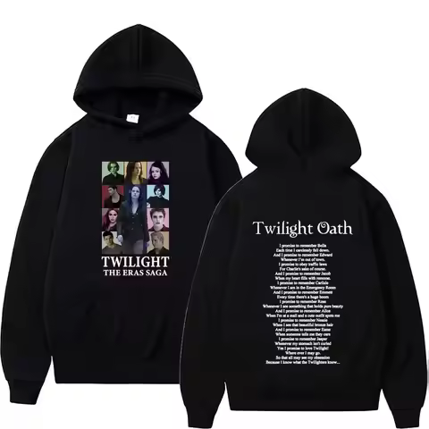 Twilight The Oath Print Hoodies Bella Jakob Edward Graphic Tracksuit Pullovers Men Women Fashion Cas
