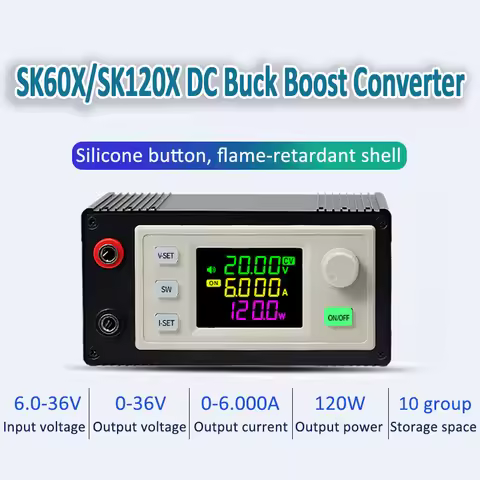 SK60X/SK120X DC Buck Boost Converter CNC Adjustable Voltage Regulator Constant Voltage Constant Curr