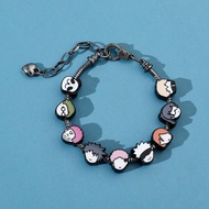 1PC Crunchyroll Vòng tay Jujutsu Kaisen tự làm được cấp phép chính thức Chất liệu kim loại Trang'sức