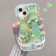 เคสโทรศัพท์แบบนั่งรูปหินถ่านหินสีน้ำมัน ดีไซน์สร้างสรรค์ สำหรับ Apple 16promax 15promax 14promax 13p