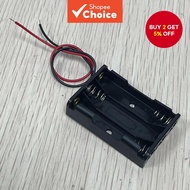 AAA Battery Holder Plastic Storage Box Case For 3 Slots AAA 1.5V Batteries With Wire Leads New  Saru