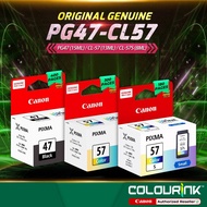 Canon Original Genuine PG-47 BLACK CL-57 CL57s Color Ink Cartridge E410 E400 E460 E480 E470 E3170 E4270 PG47 CL57