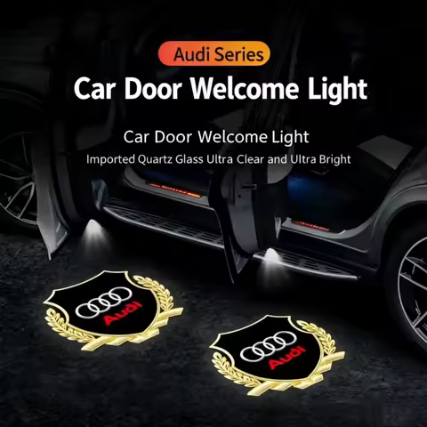 Car Door Welcome Lights for Audi A1 A3 8P 8V A4 A5 A6 A7 A8 Q3 Q5 Q7 Q8 Sline TT Logo Projector Ghos