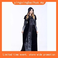 Women's Corpse Bride Costume Halloween Ghost Bride Witch Vampire Black  Dress Scary Halloween Costum
