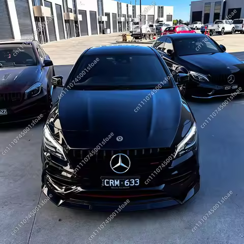 Front Bumper Lip Splitter Spoiler Diffuser For Mercedes CLA W117 C117 X117 2016-2018 Gloss Black Aut