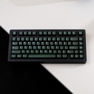 HIJAU White on Dark Green ABS Doubleshot Cherry Profile Keycaps GMK British Racing Ai Fei AiFei GC06