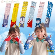 【NATA】 BANANA Baby Arm Sleeves Thin Breathable Elastic Elbow Hand Protector Cover Boys Girls Mittens Arm Guard Sunscreen Gloves