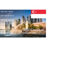 Esim data【 Singapore 】【 新加坡 】Singapore SG - Simba 4G, Starhub 4G