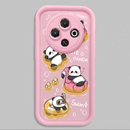 Casing hp for Tecno Spark 30C Swimming Panda Case CuteYANG Silicone Case Cesing Stick Original Softc