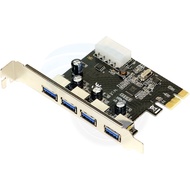 PCI Express to 4 USB 3.0 port conversion Card expands 4 additional ports