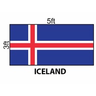 Iceland Flag 3x5ft, Bendera Iceland 3x5ft, Polyester