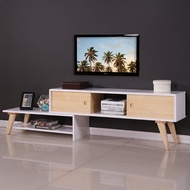 Japanese-style combination of Nordic IKEA coffee table solid wood TV cabinet living room telescopic