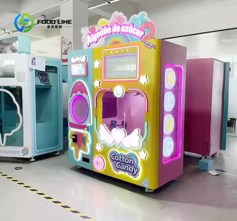 Factory Professional Customized Candy Floss Vending Machine Cotton Candy Machine Efficient Hot Selli