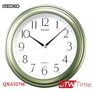 Seiko Clock นาฬิกาแขวน รุ่น QXA327M ขอบพลาสติกสีเขียว [11.5 นิ้ว] QXA327