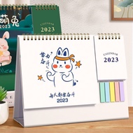 💥Hot sale💥2023Year Calendar New Large Plaid Work Memo Notes Desk Calendar Rabbit Year Cute Desktop Decoration Calendar C