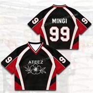 2026 Summer Men's Women's Girl Ateez 3D Print Graphic V-neck Jersey Short Sleeve T-Shirt Tops Jersey