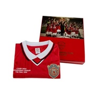 Manchester United 1998 1999 football player jersey box treble jersey shirt box gift sports souvenirs