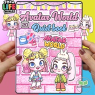 Paper doll house TOCA AVATAR PINK WORLD NEON QUIET BOOK CANDYHOME children's educational toys to dis