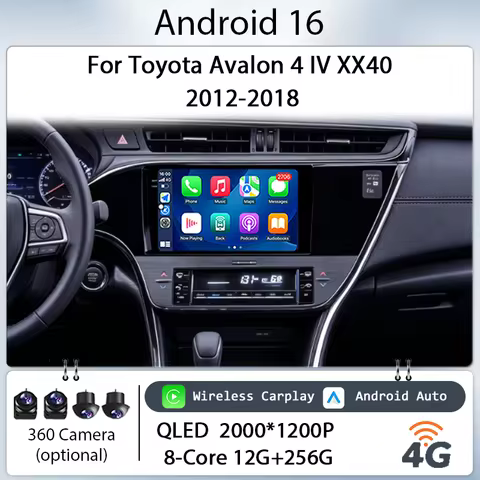 9" Android 16 for Toyota Avalon 4 IV XX40 2012-2018 Car Radio Multimedia Player Wireless CarPlay GPS