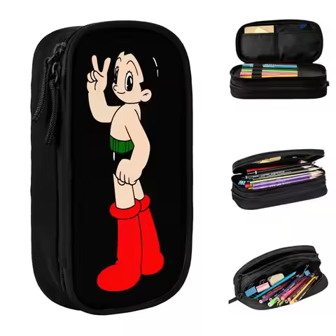 Mighty Atom Astroboy Astro Boy Pencil Cases Japanese Anime Pencil Box Pen Box for Girl Boy Bag Schoo