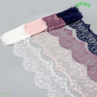 NG1ZX Lace Trim Ribbon, 3 Yard Cuttable Eyelash Lace Fabric,  Floral Pattern 9.5cm Wide Soft Texture