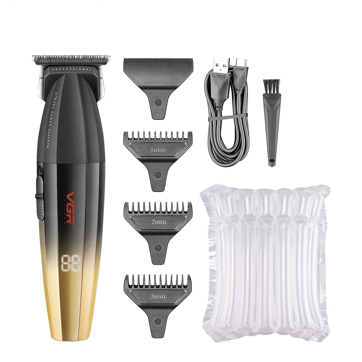 เครื่องตัดผมมืออาชีพ vgr สำหรับผู้ชาย V-003เครื่องตัดผมที่ตัดขนแม่นยำเครื่องเล็มตัดแต่งเครา