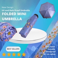 Aurora Angel Accents [SG SELLER] Lightweight Folded Mini UV Umbrella Sakura Design