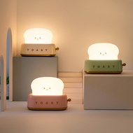 Sparen Night Light Adjustable Soft Light Creative LED Bread Maker Table Lamp USB Chargeable for Bedroom