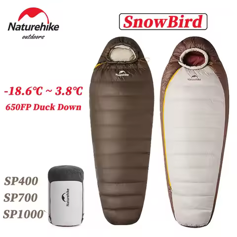 Naturehike Upgraded Snowbird Duck Down Sleeping Bag 650FP Mummy Ultralight 4 Season Warm Sleeping Ba