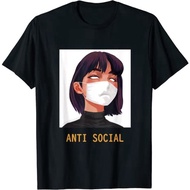Antisocial Aesthetic Vaporwave Anime Japanese Goth T-Shirt