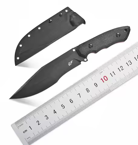 Eafengrow EF151 Fixed Blade Knife N690 Steel Blade Micarta Handle Straight Knife Full Tang EDC Tool 