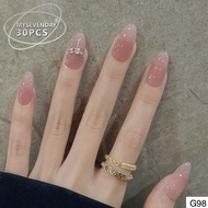 G98 - ombre jelly nails with medium nail form for weddings and outings CNY 2026