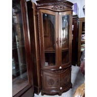 Cheap Carved Teak Corner Cupboard