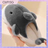 [Cilify.sg] Funny Shark Cotton Slippers Comfortable Home Slipper Cute Shark Home Plush Shoes