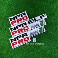 sticker isuzu NPR PRO heavy duty commonrail