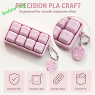 [COD] Keyboard Keychain, Finger Button 8 Keys Keycap Fidget Keychain, Finger Keyboard 3D Printed Cli