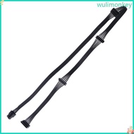 WU Power Modular Cable 6pin To  x4 Elbow Black Flat Cable PCIE 6P Module Cable for RM550x RM650x RM7