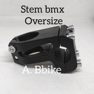 handle stem bmx oversize dudukan stang jepitan setang sepeda bmx bangau stang sepeda bmx bahan alloy hitam