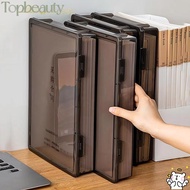 TOPBEAUTY Certificate Storage Box, A4 Dustproof A4 File Box, Durable Plastic Multifunctional Transpa
