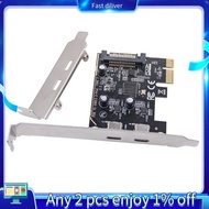 PCIE to Dual Type C Expansion Card PCI-E X1 to 2-Port TYPE-C USB 3.2 GEN1 5Gbps Convert Card ASM1042